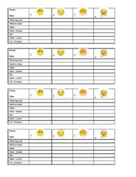 Behavior Self Assessment Chart By Tawney Araujo Tpt