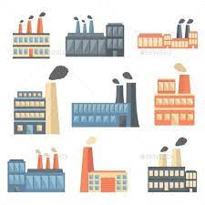 Set Of Flat Factory Icons Factory Icon Illustration Icon Illustration
