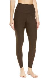 Beyond Yoga Caught In The Midi Space Dye High Waisted Legging In Chocolate Chip Espresso Modesens
