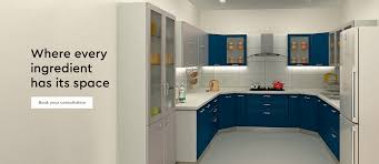 The combination of a light backsplash, paired with dark wood cabinetry and countertops, open up the area. Kitchen Furniture Buy Kitchen Furniture Online Godrej Interio
