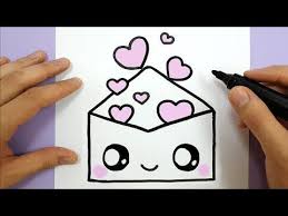 How To Draw A Cute Envelope With Love Hearts Easy Happy Drawings Pretty Easy Drawings Cute Easy Drawings Happy Drawing