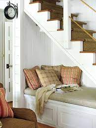 Pin By Bonnie Ballew On Cottage Dreaming Under Stairs Nook Stair Nook Traditional Living Room