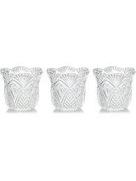 Shop wayfair for all the best christmas tea light candle holders. 3 Pack Cut Glass Tealight Holders Wedding Shop George At Asda