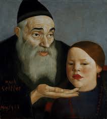 Mark Gertler, The Rabbi and his Grandchild, 1913, oil