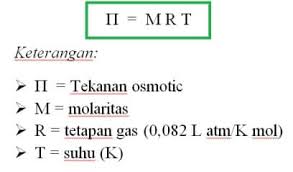 Rumus Tekanan Osmotik Beserta Pengertian Dan Contoh Soal