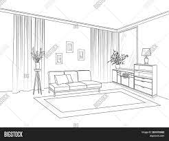 Traditional, and cozy living area with classic furniture and stone fireplace. Home Living Room Vector Photo Free Trial Bigstock