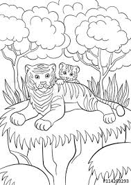 Coloring pages of animals and baby animals including fish, dog, cat, kangaroo, monkey, frog, bird, lion and lamb. Mom And Baby Animal Coloring Pages Coloring And Drawing