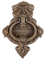 Welcome your guests with elegance by installing one of our timeless antique door knockers. Historic Houseparts Inc Antique Door Knockers Antique Cast Iron Italian Renaissance Doorknocker Cherubs And Gargoyle Copper Plated Circa 1900
