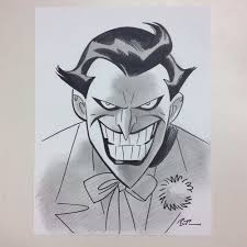 Bruce Timm Joker Pencil Ink Sketch Nr Joker Drawings Joker Art Bruce Timm