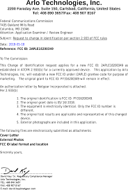 Writing your cover letter is a series of short documents that walks you through the creation of a cover letter. 18200349 Arlo Pro Cover Letter Change Of Id Request Letter Arlo Technologies