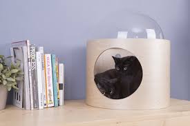 Bubble Window Cat Beds Look Like Mini Spaceships The transparent acrylic provides a comfortable, smooth, rounded sleep environment as even better, the clear bubbles provide those on the outside a whimsical view of the spaceship gamma's occupant!