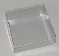 BO-45 Square Clear Acetate Box 2pc. 3 1/2" x 3 1/2" x 1 1/8"