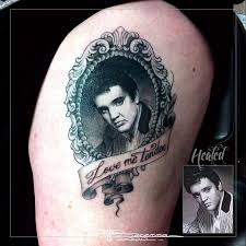 This lead to him getting a tattoo of his face right on his chest. Elvis Presley Tattoo