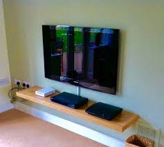 Shelf for under wall mounted tv can a floating shelf hold a tv, in the shelf. Gallery Of Oak Floating Shelves Bespoke Nature