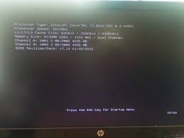 Most of bios of hp laptops and desktops can be entered by pressing f10 or esc. Solved Stuck At The Screen With Words Press The Esc Key For Startu Hp Support Community 5765917