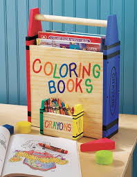 Aware that in kids and toddlers colouring helps to stimulate creativity, encourage sensitivity, communication, expression and is able to promote concentration we. Kids Coloring Book And Crayons Storage Carrier Crayon Storage Kids Coloring Books Coloring Book Storage