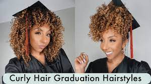 Curly Graduation Cap Hairstyles Easy Hack Biancareneetoday Graduation Hairstyles Graduation Hairstyles With Cap Curly Hair Styles