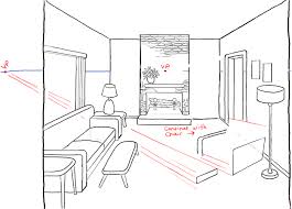 How To Draw A Room With Perspective Drawing Tutorial Of A Living Room How To Draw Step By Step Drawing Tutorials Perspective Drawing Room Perspective Drawing Perspective Drawing Lessons