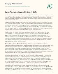 Strengths and weaknesses fall into the category of internal factors, and they are all. Swot Analysis Javanet Internet Cafe Phdessay Com