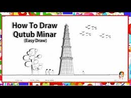 How To Draw Qutub Minar Step By Step Learn By Art Youtube In 2020 Drawings Youtube Art Step By Step Drawing