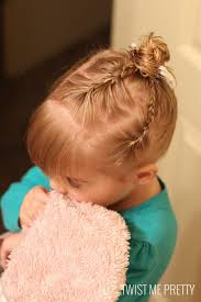 Beautiful copper accents on hair layered medium to lengthy from back and sides. Styles For The Wispy Haired Toddler Twist Me Pretty