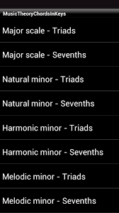 Music Theory Chords In Keys Music Theory App For Android And Ios Phones And Tablets Choose Scale Menu Musi Music Theory Learn Music Theory Theory Quotes
