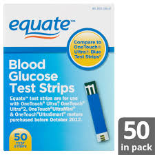Equate Blood Glucose Test Strips 50 Count Walmart Com