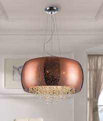Free delivery over £40 to most of the uk great selection excellent customer service find everything for a beautiful home. Drum Copper Pendant With Decorative Inner Crystals For Glitz