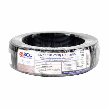 สายไฟ IEC 01 (THW) 1x2.5 สีดำ BCC