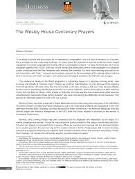 PDF) The Wesley House Centenary Prayers