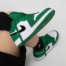 Air Jordan 1 Low Pine Green Green White Black 553558 301 In 2020 Nike Air Shoes Nike Shoes Women Fashion Nike Shoes Jordans