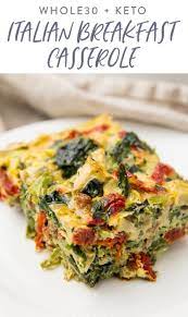 Italian Breakfast Casserole Whole30 Keto Recipe Italian Breakfast Breakfast Casserole Breakfast Recipes