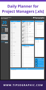 I Just Downloaded A Simple Free Schedule And Planner For Excel Google Sheets Google Docs And Libreoffice Calc From Tipsographic Com In 2020 Project Management Planner Daily Planner
