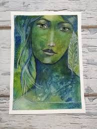 Intuitive Inner Soul Portrait By Nanda Boukes Www Nandasartjourney Com Www Facebook Com Groups Sacredsoulart Mixed Media Art Painting Painting Art Art Painting