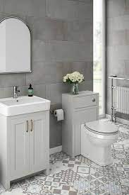 Hunting for realistic small bathroom ideas is a challenge that most of us face. How Would A Modern Traditional Grey Bathroom Look In Your Home This Exquisite Small Grey Bathroo Grey Bathroom Tiles Light Grey Bathrooms Small Grey Bathrooms