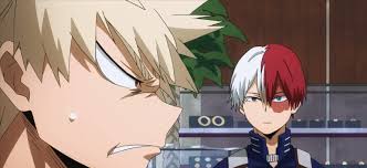 The perfect bakugo myheroacademia confused animated gif for your conversation. Bakugo And Todoroki Uploaded By White On We Heart It