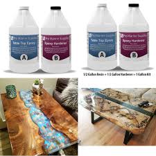 Crystal Clear Bar Table Top Epoxy Resin Coating For Wood Tabletop 1 Gallon Kit Business Industrial Adhesives Sealants Resin Coating Table Top Epoxy Resin