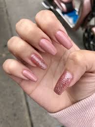 Pink Glitter Fall Nails Trendy Nails Fall Nail Designs Pink Nails