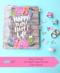 Apr 30, 2020 · you use double sided tape to make the washi tape. Easy 5 Minute Diy Washi Tape Planner Clips Tutorial