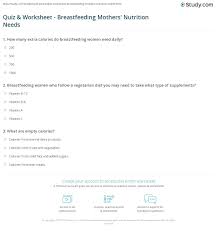 Built by trivia lovers for trivia lovers, this free online trivia game will test your ability to separate fact from fiction. Quiz Worksheet Breastfeeding Mothers Nutrition Needs Study Com