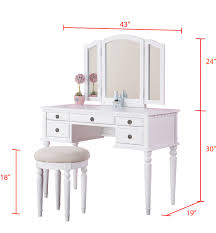 Vanity With Measurements White Vanity Set Vanity Set Bedroom Vanity