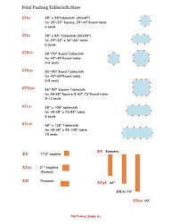 Tablecloth Size Chart