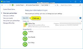 Manually Sync Offline Files In Windows Tutorials