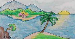 Keindahan pemandangan di gunung ini terbilang lebih indah. Cara Menggambar Pemandangan Bahari Memakai Oil Pastels