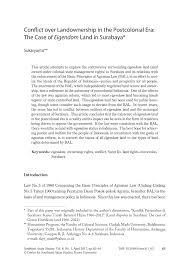 Maybe you would like to learn more about one of these? Pdf Conflict Over Landownership In The Postcolonial Era The Case Of Eigendom Land In Surabaya