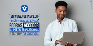 En el tercero debe aceptar términos y declaraciones de la novedad presentada. Portal Transaccional Nueva Eps