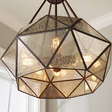 Prism Framed Mercury Glass Chandelier 4 Light Mercury Glass Chandelier Stained Glass Chandelier Glass Chandelier
