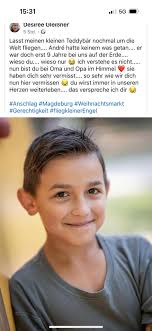 ❤️Das ist der kleine 9-jährige André,der in Magdeburg bei d.Amokfahrt so  sinnlos getötet wurde.😢 #Magdeburg Lasst ihn nochmal um die Welt gehen  u.ihn nicht umsonst gestorben sein,jetzt heißt es zusammen auf d.Straßen