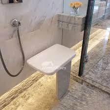 Its sliding design provides a safe way to get into the shower while drastically reducing the risk of falls. White Folding Shower Bench Seat With Legs Best Wall Mounted Medical Fold Up Non Slip Bathroom
