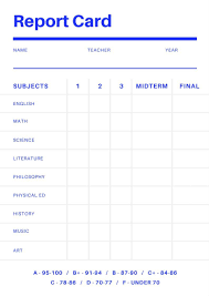 Free Online Report Card Maker Design A Custom Report Card Inside Result Card Template Cume School Report Card Report Card Template Kindergarten Report Cards